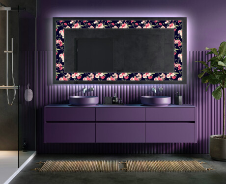 Hinterleuchteter dekorativer Spiegel - Floral Layouts #5