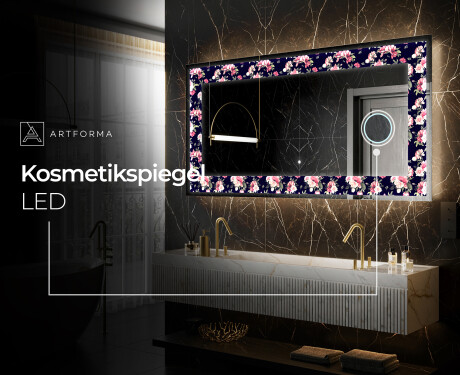 Hinterleuchteter dekorativer Spiegel - Floral Layouts #9