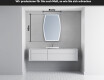 Unregelmäßiger asymmetrischer Spiegel mit LED Beleuchtung M223 #4