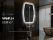 Unregelmäßiger asymmetrischer Spiegel mit LED Beleuchtung M223 #6