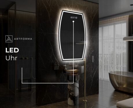 Unregelmäßiger asymmetrischer Spiegel mit LED Beleuchtung M223 #7