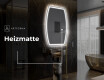 Unregelmäßiger asymmetrischer Spiegel mit LED Beleuchtung M223 #8