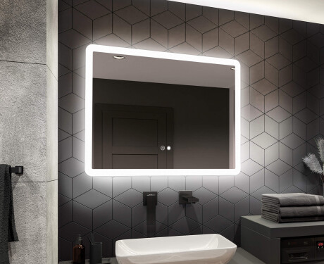 Badspiegel Mit LED L59 80x60 cm, Touch Schalter, Heizmatte #4