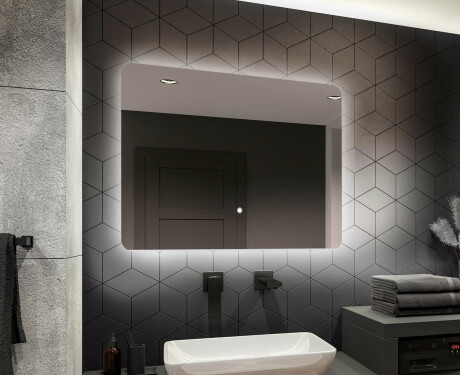 Badspiegel Mit LED L60 80x60 cm, Touch Schalter #4