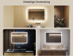 Abgerundeter Badspiegel 100x70cm mit LED Beleuchtung mit Dual color, Touch Schalter, Heizmatte, Bluetooth-Lautsprecher - L141 #2