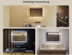 Rechteckiger Badspiegel 70x50cm mit LED Beleuchtung mit Dual color, Touch Schalter, Heizmatte - L49 #2