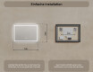 Rechteckiger Badspiegel 70x50cm mit LED Beleuchtung mit Dual color, Touch Schalter, Heizmatte - L49 #8