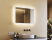 Badspiegel rechteckig mit Beleuchtung LED 80x60cm mit Dual color, Touch Schalter