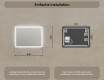 Badspiegel rechteckig mit Beleuchtung LED 80x60cm mit Dual color, Touch Schalter #7
