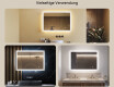 Rechteckiger Spiegel für Bad mit Beleuchtung LED 100x70cm mit Dual color, Touch Schalter #2