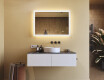 Rechteckiger Spiegel für Bad mit Beleuchtung LED 100x70cm mit Dual color, Touch Schalter #8