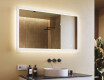 Rechteckiger Badezimmerspiegel mit Beleuchtung LED 120x70cm mit Dual color, Touch Schalter