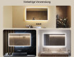 Rechteckiger Badezimmerspiegel mit Beleuchtung LED 120x70cm mit Dual color, Touch Schalter #2