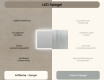 Rechteckiger Badezimmerspiegel mit Beleuchtung LED 120x70cm mit Dual color, Touch Schalter #6