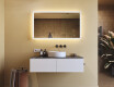 Rechteckiger Badezimmerspiegel mit Beleuchtung LED 120x70cm mit Dual color, Touch Schalter #8