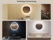 Badspiegel rund mit Beleuchtung LED 60cm mit Dual color, Touch Schalter, Heizmatte #2