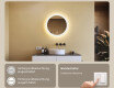 Badspiegel rund mit Beleuchtung LED 60cm mit Dual color, Touch Schalter, Heizmatte #4