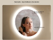 Badspiegel rund mit Beleuchtung LED 60cm mit Dual color, Touch Schalter, Heizmatte #5
