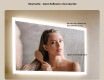 Rechteckiger Badspiegel mit Licht LED 80x60cm mit Dual color, Touch Schalter, Heizmatte #5