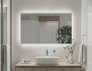 Rechteckiger Badezimmerspiegel mit LED-Beleuchtung 80x60/60x80 cm, Dual-Farbe, Touch-Schalter, Heizmatte