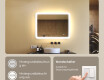 Abgerundeter Badezimmerspiegel mit LED-Beleuchtung, 80×60 cm, zweifarbig, Touch‑Schalter, Heizmatte #4