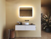 Abgerundeter Badezimmerspiegel mit LED-Beleuchtung, 80×60 cm, zweifarbig, Touch‑Schalter, Heizmatte #9