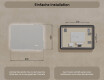 Abgerundeter Badezimmerspiegel mit LED-Beleuchtung, 80×60 cm, zweifarbig, Touch‑Schalter, Heizmatte #8