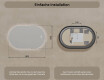 Beleuchteter Badezimmerspiegel, 80×50 cm, zweifarbig, Touch‑Schalter, Heizmatte #8