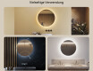 Rundes beleuchtetes Badezimmerspiegel 60 cm mit neutraler Lichtfarbe 4500K #2