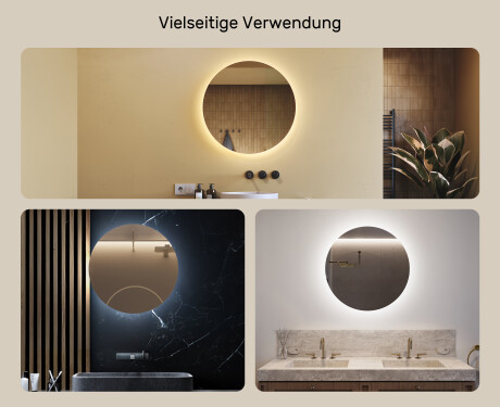 Rundes beleuchtetes Badezimmerspiegel 60 cm mit neutraler Lichtfarbe 4500K #2