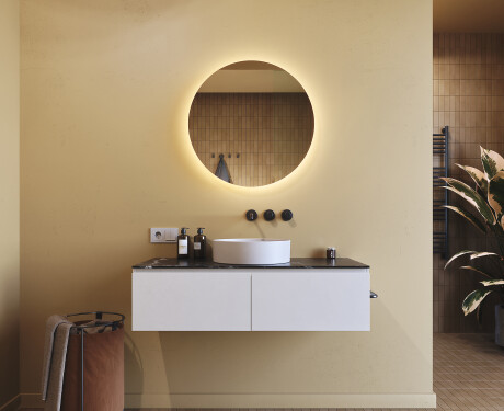 Rundes beleuchtetes Badezimmerspiegel 60 cm mit neutraler Lichtfarbe 4500K #7