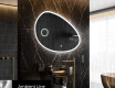 Unregelmäßiger asymmetrischer Spiegel mit LED Beleuchtung H222