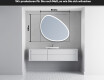 Unregelmäßiger asymmetrischer Spiegel mit LED Beleuchtung H222 #5