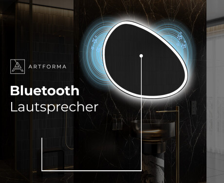 Unregelmäßiger asymmetrischer Spiegel mit LED Beleuchtung H222 #7