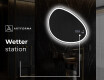 Unregelmäßiger asymmetrischer Spiegel mit LED Beleuchtung H222 #9