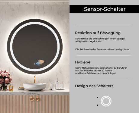 Runder Badspiegel mit LED Beleuchtung L33 #6
