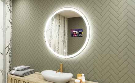 Runder Badspiegel mit LED Beleuchtung L76 90cm - SmartScreen, DualColor