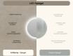 Runder Badezimmerspiegel beleuchtet LED  mit Dual color, Touch Schalter #6