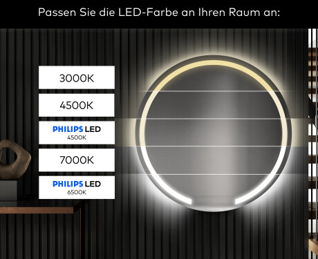 Runder Badspiegel mit LED Beleuchtung L96 #7