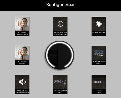Runder Badspiegel mit LED Beleuchtung L96 #7