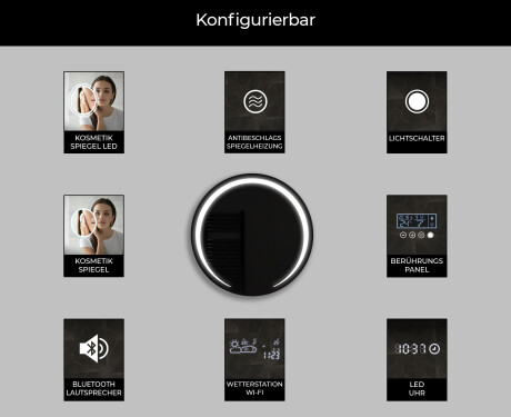 Runder Badspiegel mit LED Beleuchtung L98 #7
