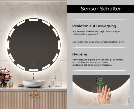 Runder Badspiegel mit LED Beleuchtung L117 #6