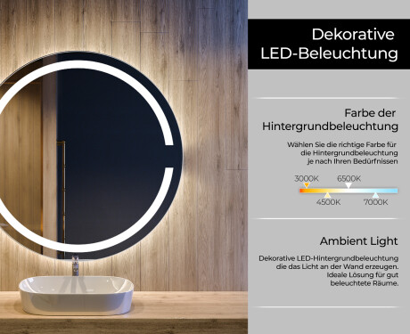 Runder Badspiegel mit LED Beleuchtung L118 #4