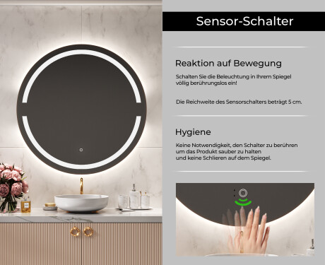 Runder Badspiegel mit LED Beleuchtung L118 #6