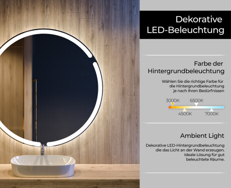 Runder Badspiegel mit LED Beleuchtung L119 #4