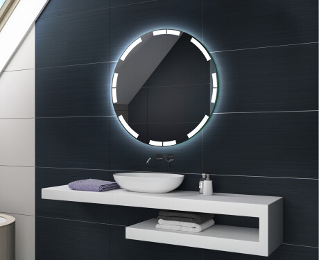 Batteriebetriebener LED Runde Spiegel L120 #4