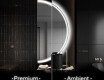 Runder Badspiegel angeschnitten mit LED beleuchting A222