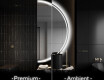 Runder Badspiegel angeschnitten mit LED beleuchting A223
