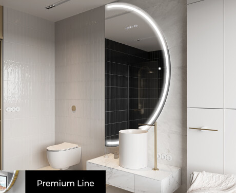 Runder Badspiegel angeschnitten mit LED beleuchting A223 #4