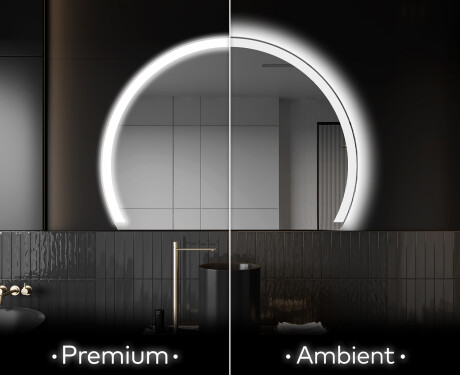 Runder Badspiegel angeschnitten mit LED beleuchting W222